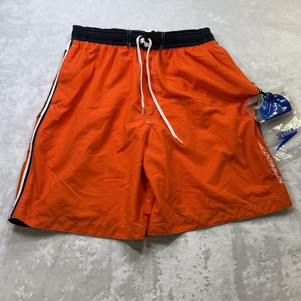 Speedo Y2K Orange Board Shorts Men's Large Swim Trunks Surf Cargo